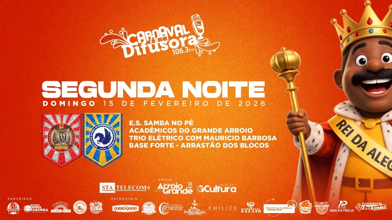 CARNAVAL 2026 | Desfiles do dia 15/02/2026 - Arroio Grande/RS