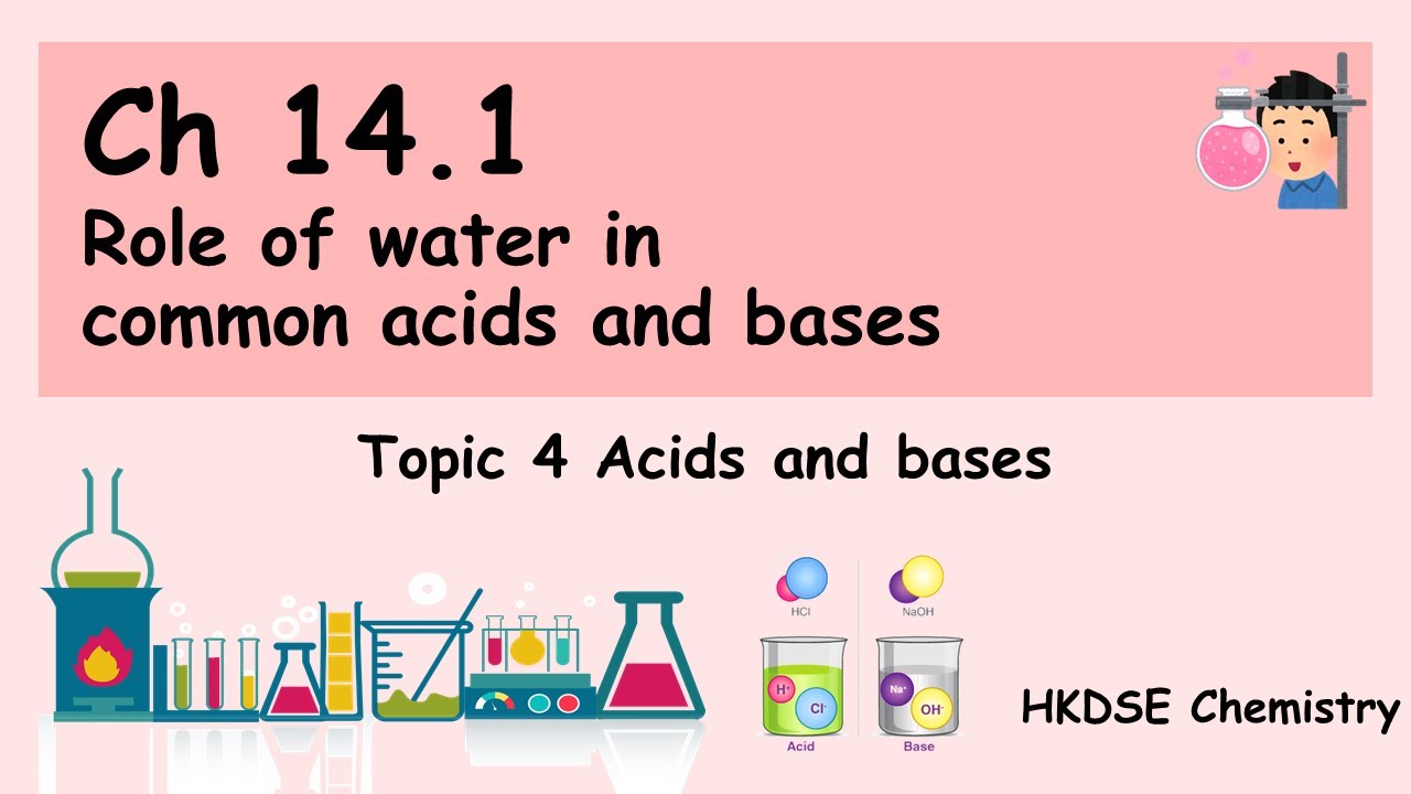 Acids and Bases [F4] 14.1 Role of water in common acids and bases DSE CHEM