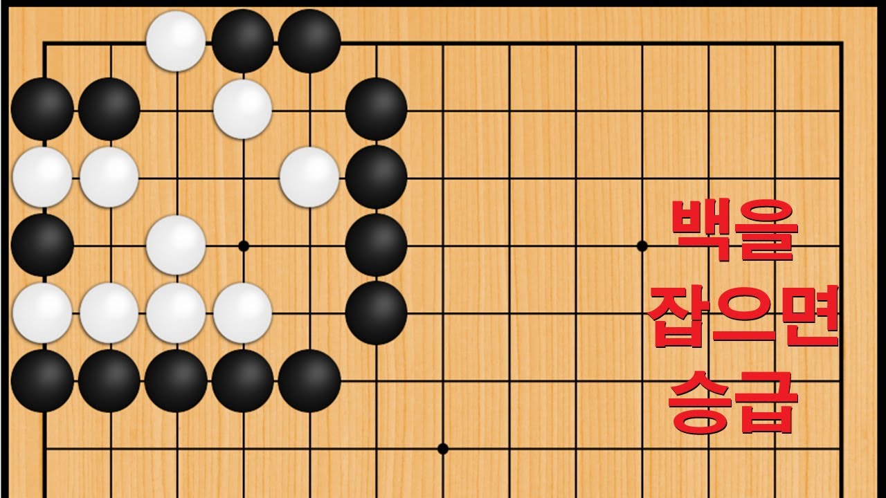 바둑 묘수 사활 - 분개할 묘수가 나옵니다. 백을 잡아보세요