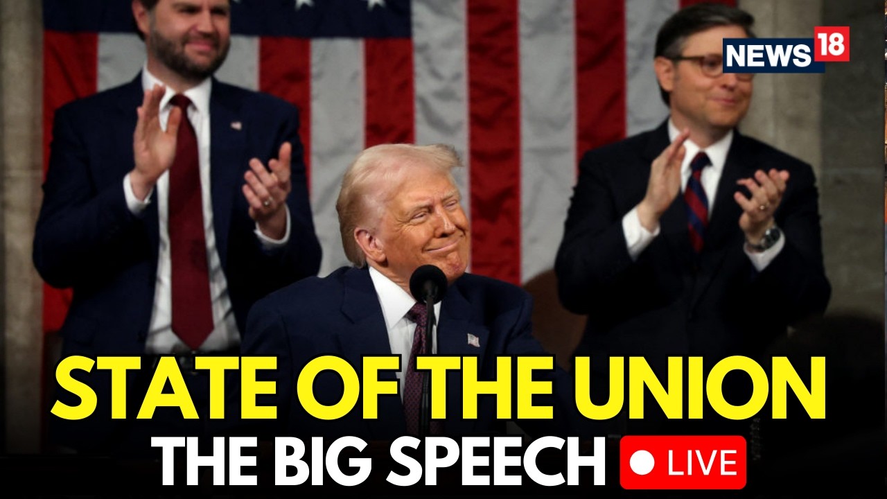 LIVE | Trump’s High-Stakes SOTU 2026 LIVE: Can This Speech Save His Plummeting Approval? | N18G