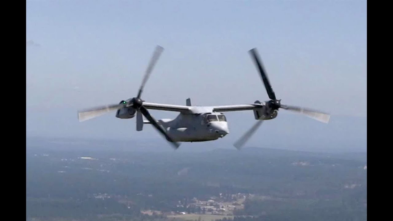 U.S. Marines MV-22 Osprey Aircraft In Action