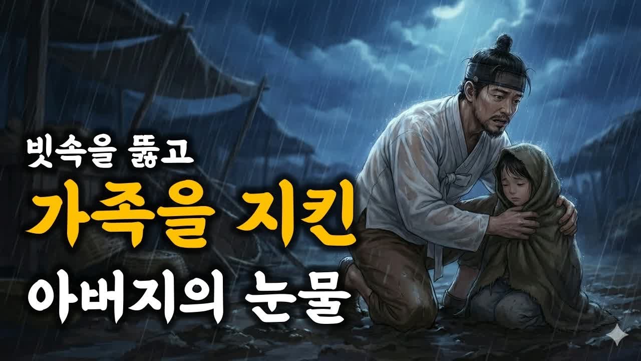 빗속을 뚫고 가족을 지킨 아버지