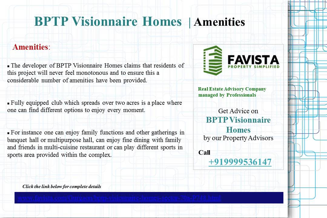 BPTP Visionnaire Homes Floor Plans Call @ 09999536147 Gurgaon