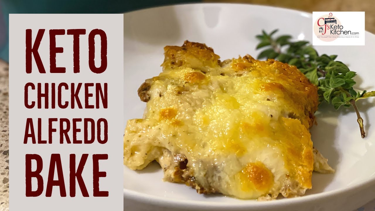 Keto Cheesy Chicken Alfredo Bake