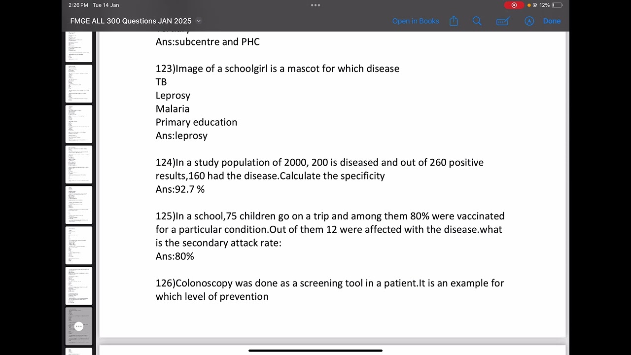 FMGE 300 Ques JAN 2025 COMPLETE RECALL OF QUESTIONS #fmge #neetpg #neet2024 #counselling