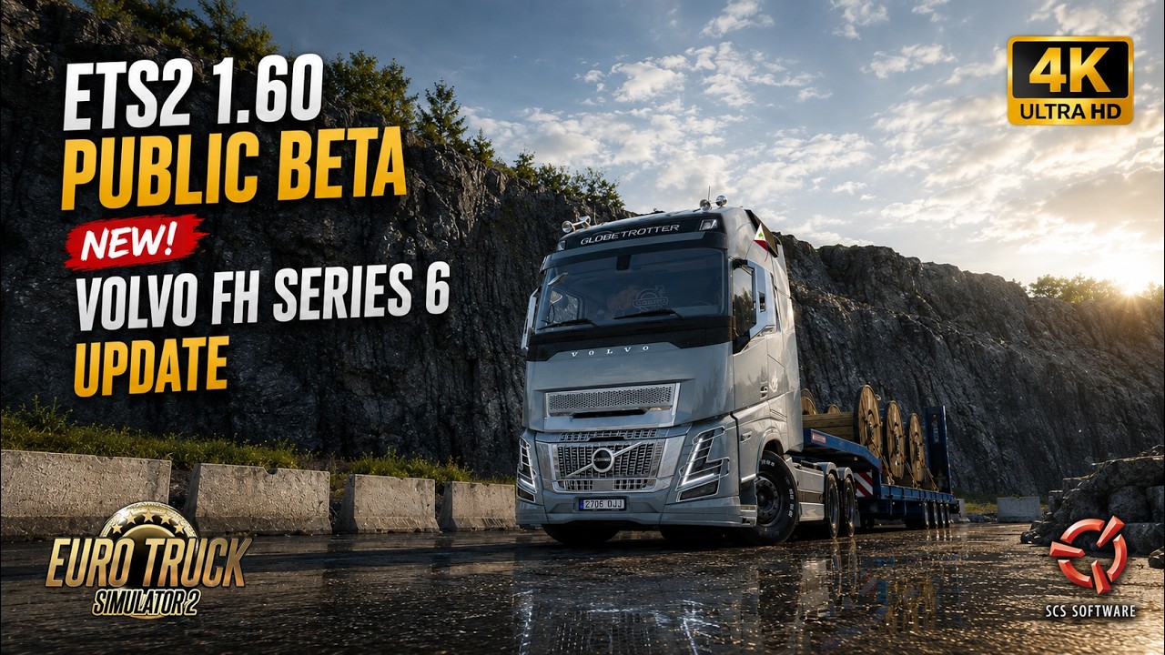 POV Driving Volvo FH 6 Series | Snowymoon Mods | Mannheim-Hamburg | ETS2 1.60 Public Beta | GAMEPLAY