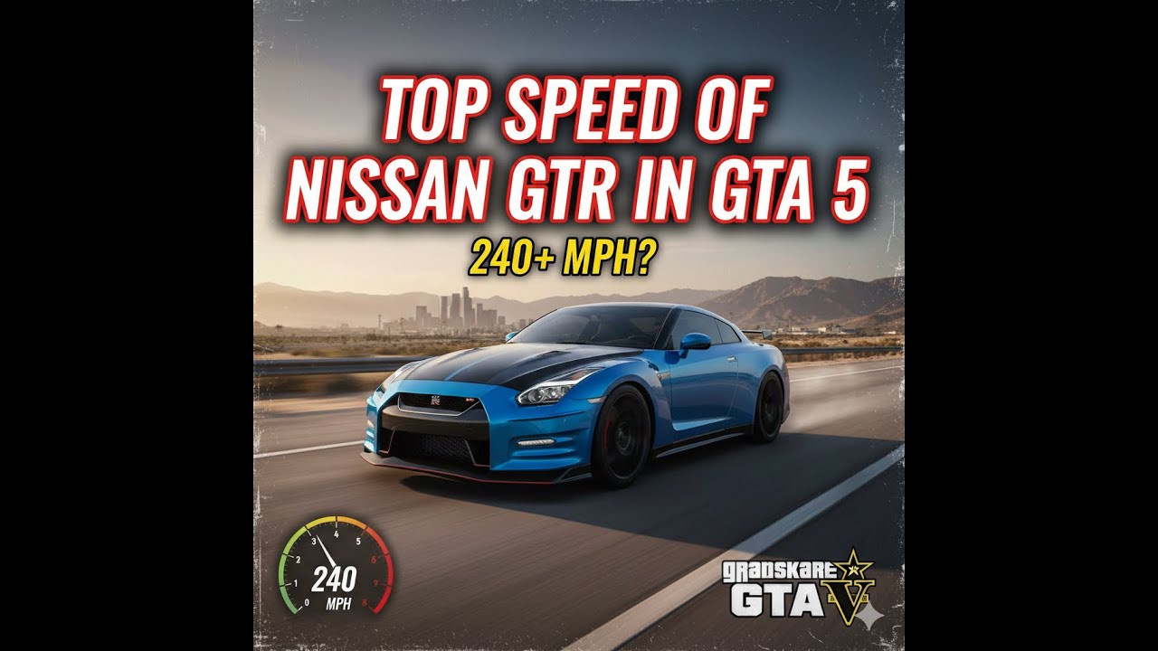 top speed test of nissan Gtr in grand theft auto v
