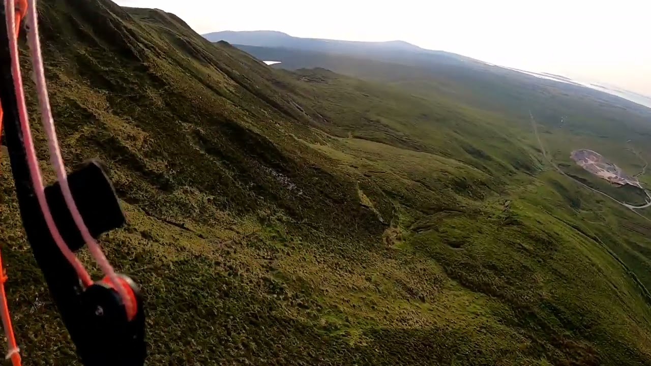 paragliding at sunset in falcarragh
