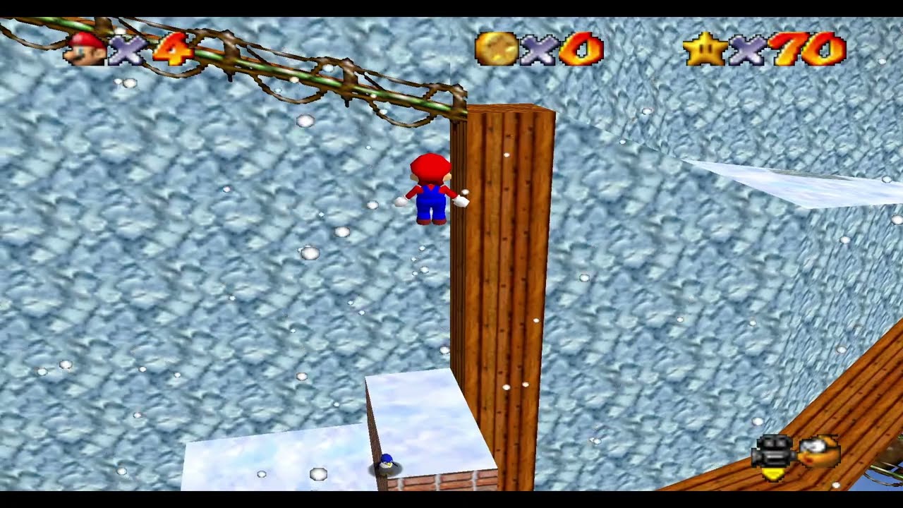 sm64 cabin door clip with cheat let mario to down warp and open the door.