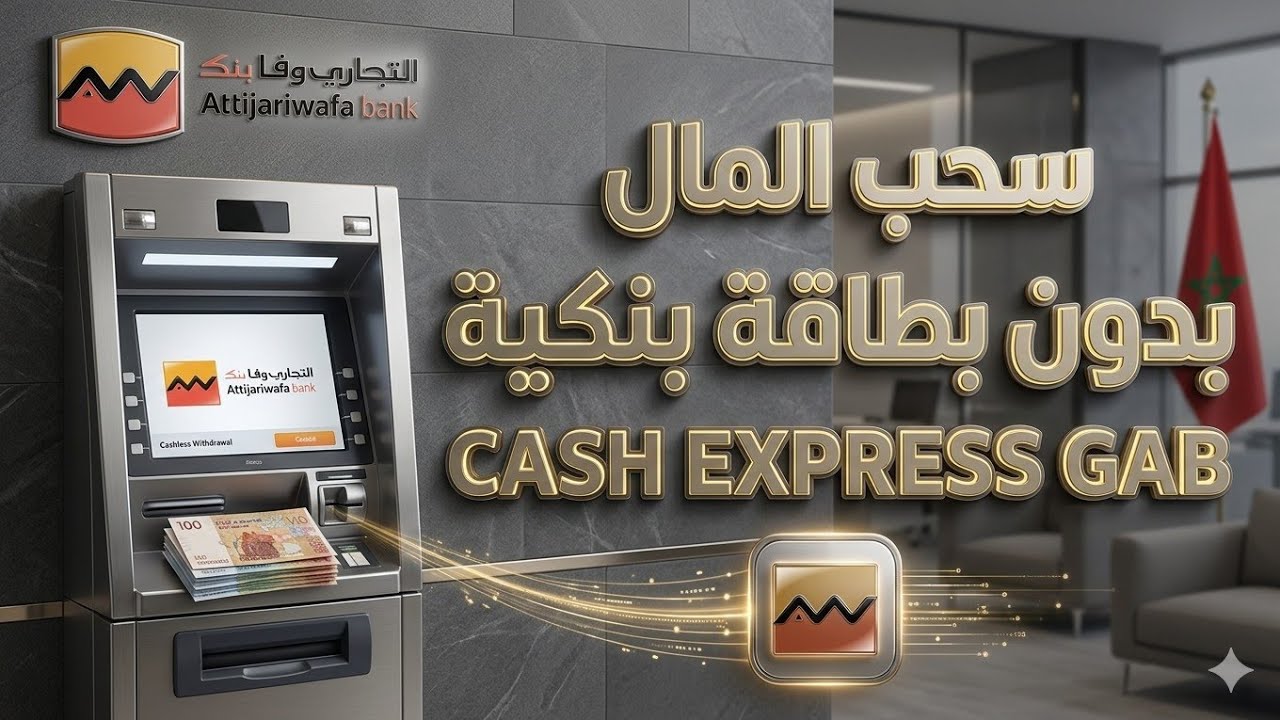 طريقة سحب الأموال 💸 بدون بطاقة بنكية 💳 في التجاري وفابنك Attijariwafa bank 🏦 عبر Cash Express Gab