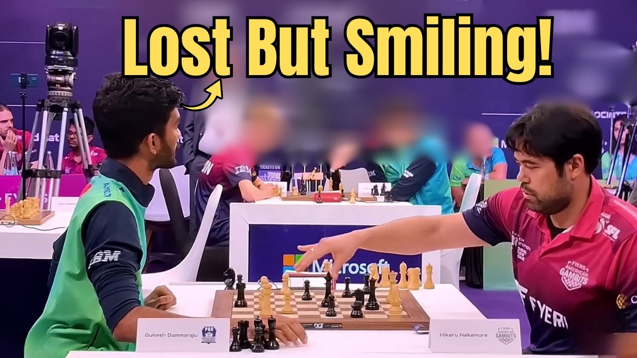 He Lost But Was Still Smiling! Gukesh vs Hikaru Nakamura