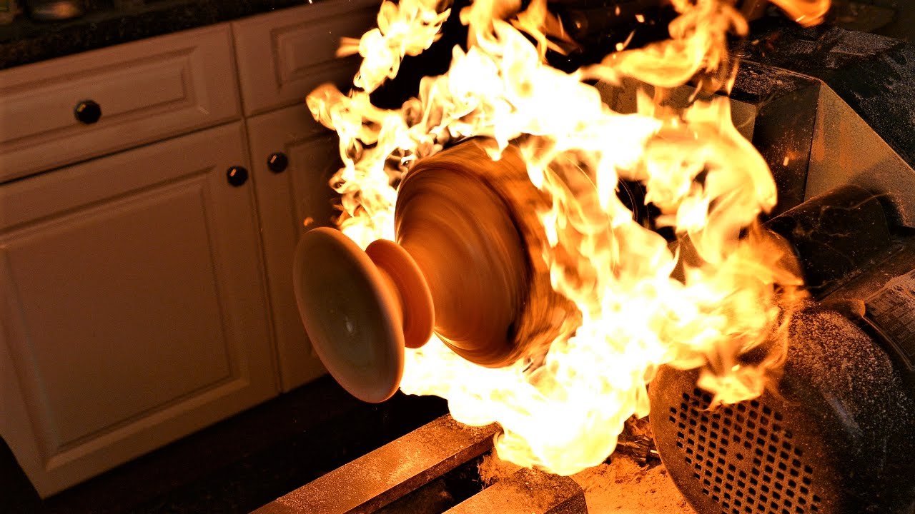 Woodturning - The Goblet Of Fire (GONE WRONG)