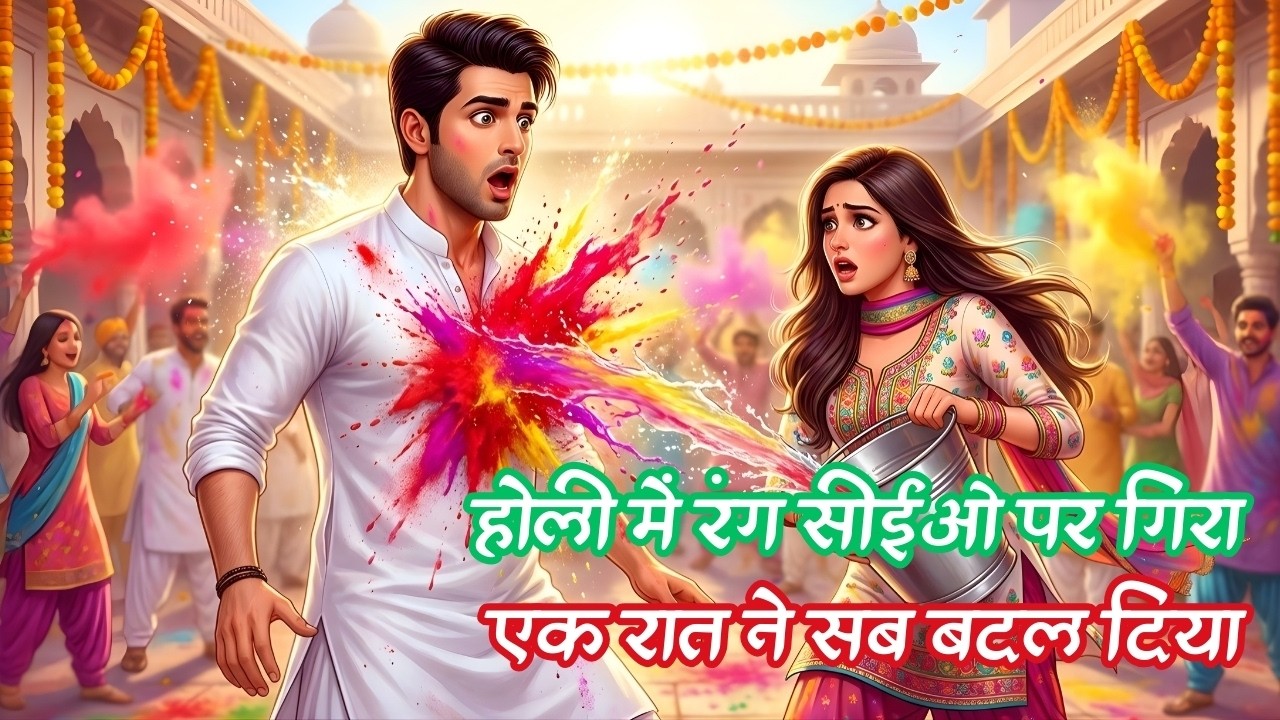 होली पर सख्त सीईओ पर रंग डालने वाली अनाड़ी कर्मचारी को उसने एक जुनूनी रात से अपना बना लिया