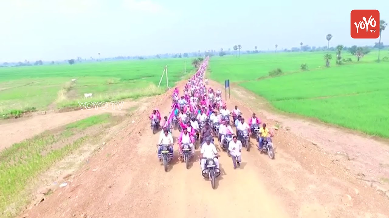 TRS Leader Madhusudhana Chary Bike Rally in Bhupalpally | Telangana Elections | YOYO TV Channel