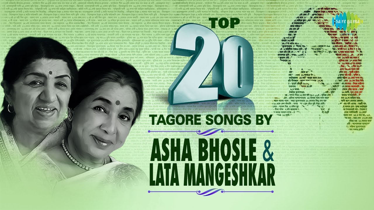 Top Tagore Songs by Asha Bhosle & Lata Mangeshkar | Tumi Kon Kananer Phul | Amar Mon Manne Na