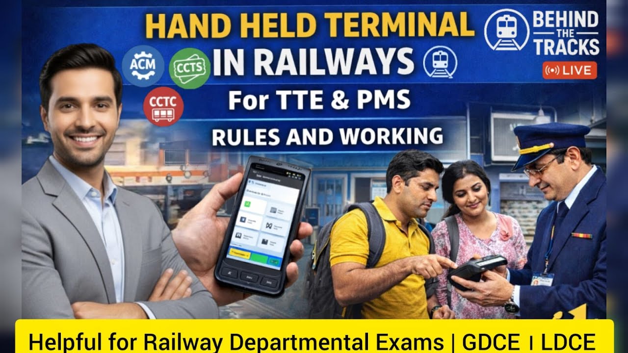 HHT (Hand Held Terminal) in Indian railways |For TTEs & PMS #Lecture 16 | Railway Departmental exam