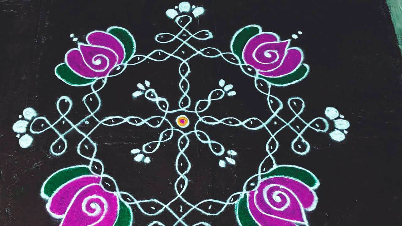 9x9dots daily easy rangoli 💐💐 beautiful rangoli 
