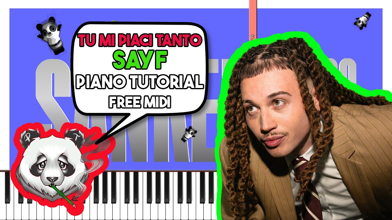 SAYF - TU MI PIACI TANTO - SANREMO 2026 Piano Tutorial