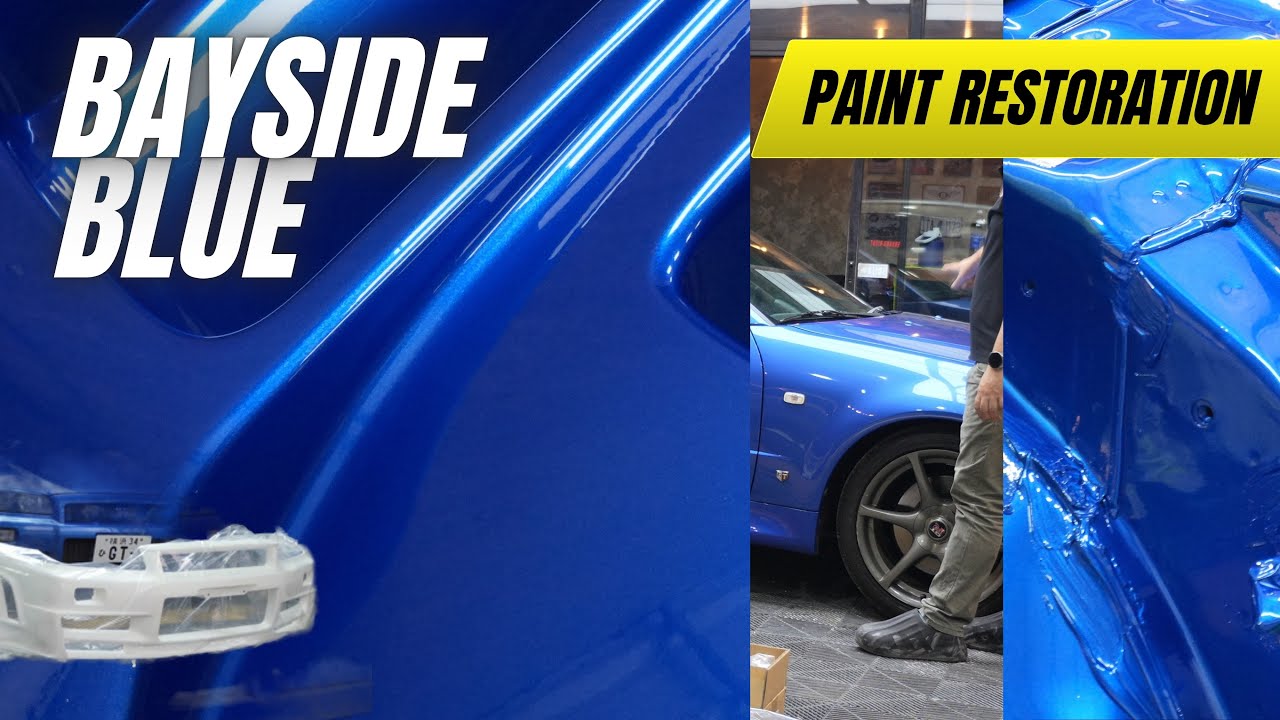 r34 GTR | Paint Restoration on Bayside blue part 1 #gtr #r34 #skyliner34 #restoration #initiald