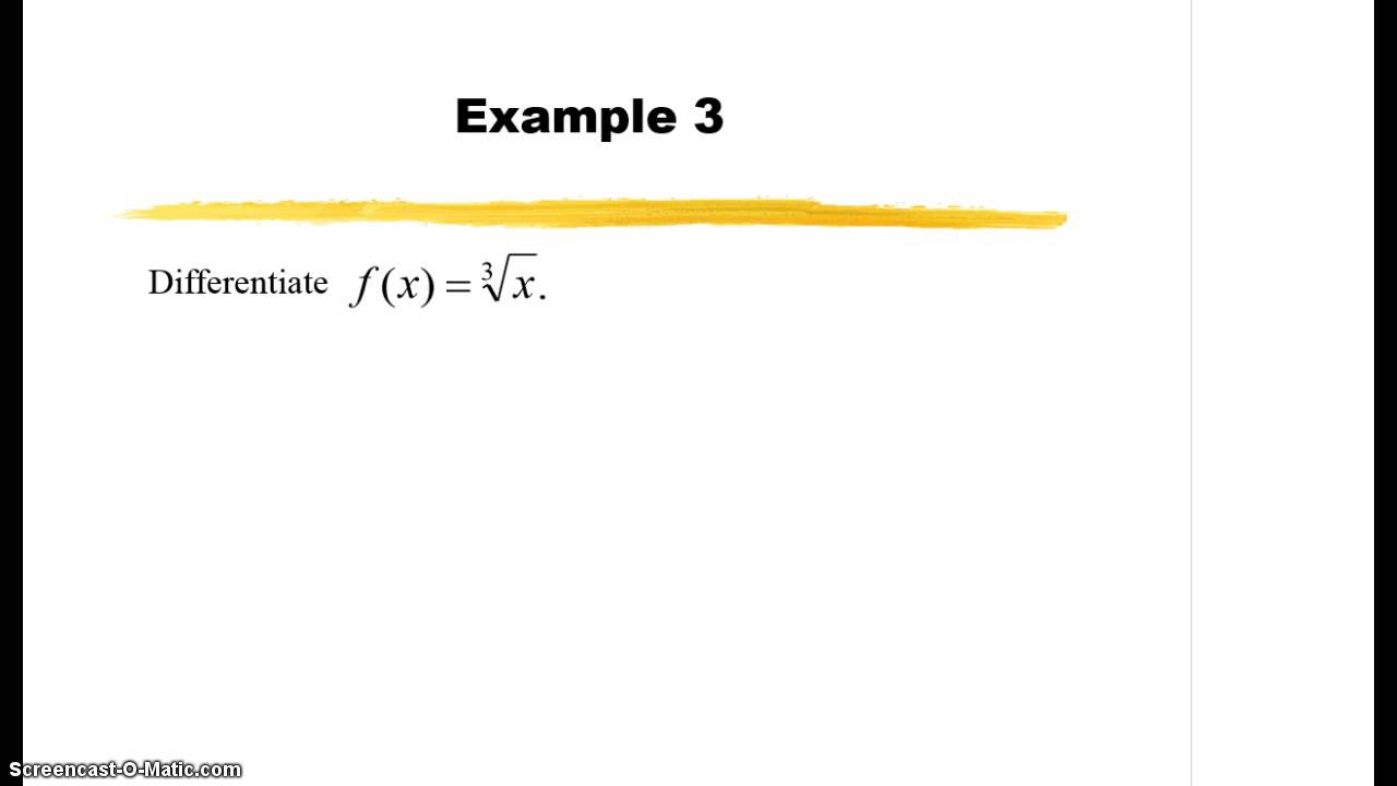 10.5 - Basic Differentiation Properties