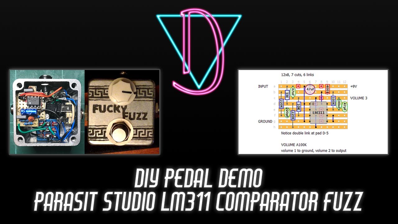 DIY Pedal Demo - Parasit Studio LM311 Comparator Fuzz (Stripboard) - Fuzz