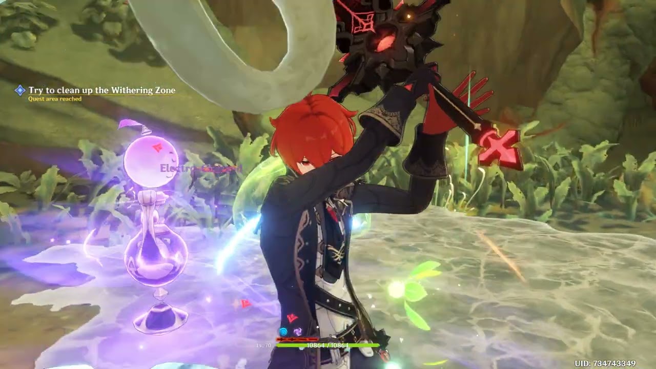 Genshin Impact The Lost Child - Try to clean up the Withering Zone