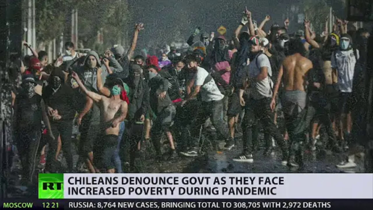 Protest In Chile Due To Increased Poverty Unemployment And Food Shortages