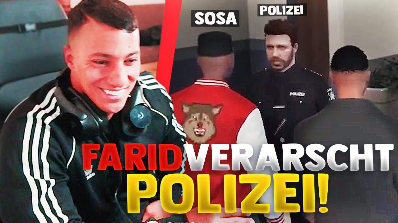 😂FARID BANG und SOSA verarschen POLIZEI!😨| GTA RP Teil 18 | Farid Bang Stream Highlights✨