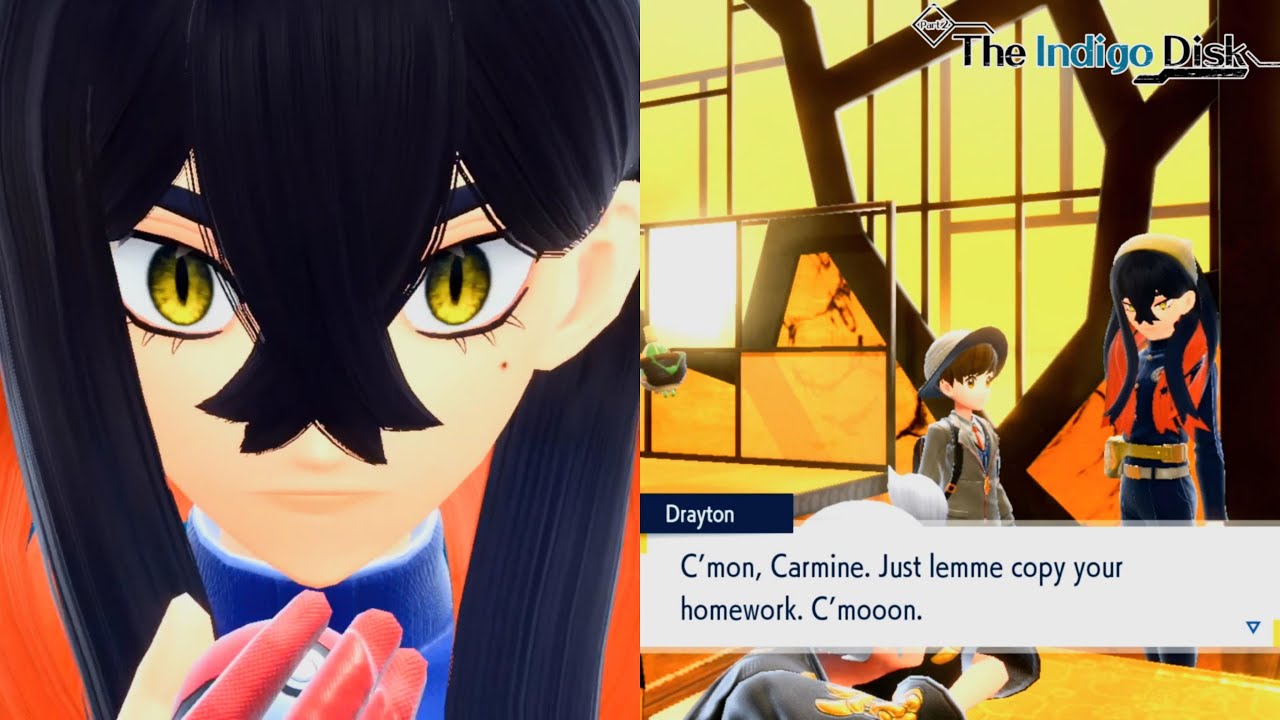 Pokémon Scarlet & Violet - Rematch Carmine, Invite Coaches & All Dialogue - Indigo Disk