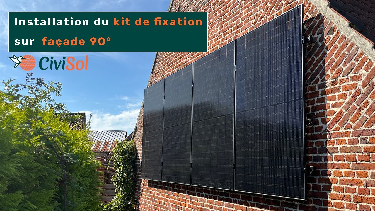 Installer des panneaux solaires en façade 90° - Montage du kit pas à pas