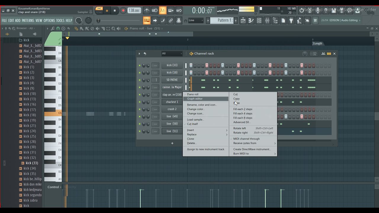 [Tuto] Comment faire une batt&eacute;rie coup&eacute; d&eacute;cal&eacute; basique sur FL Studio