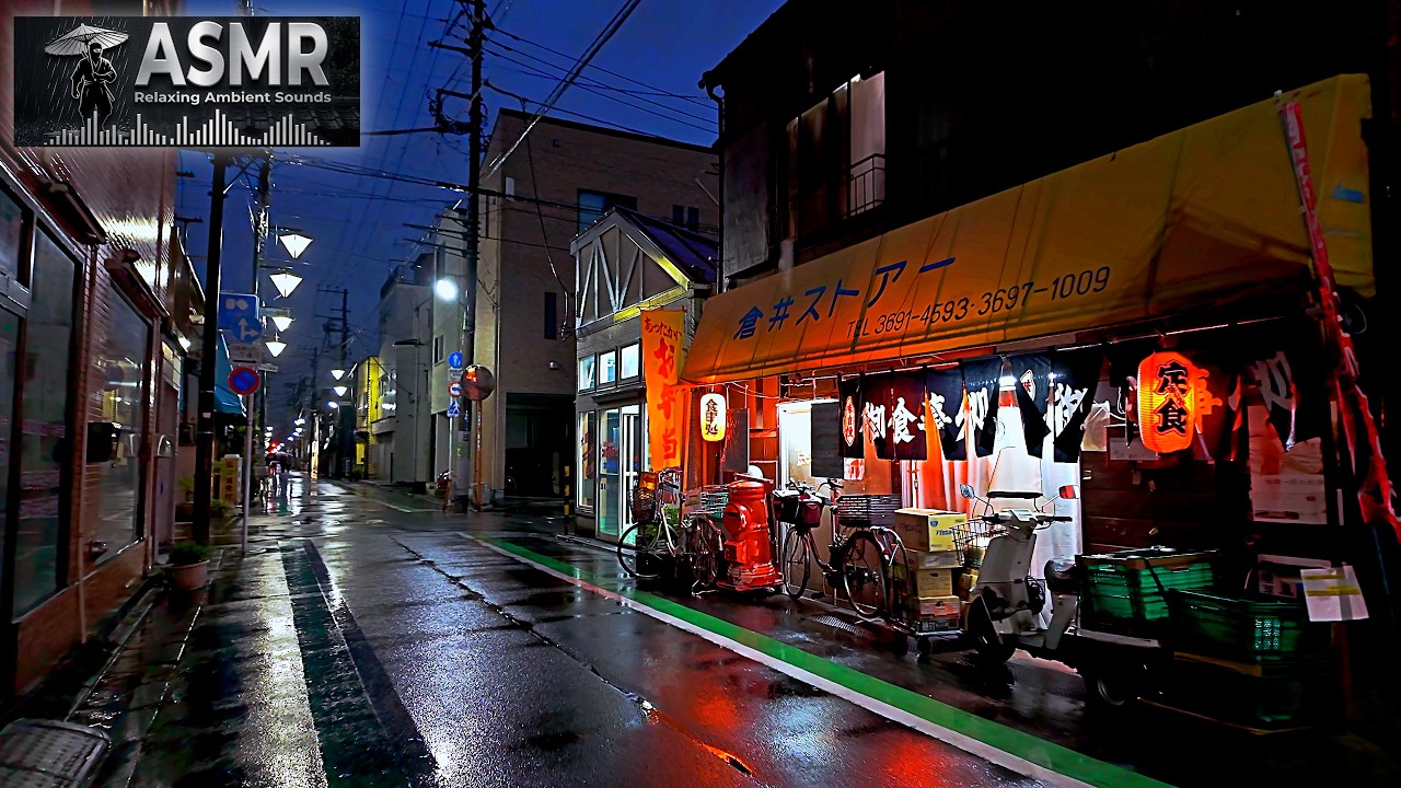 [ASMR] Tokyo Night Rain Walk in Cozy Downtown Alleys in June | Japan 4K HDR