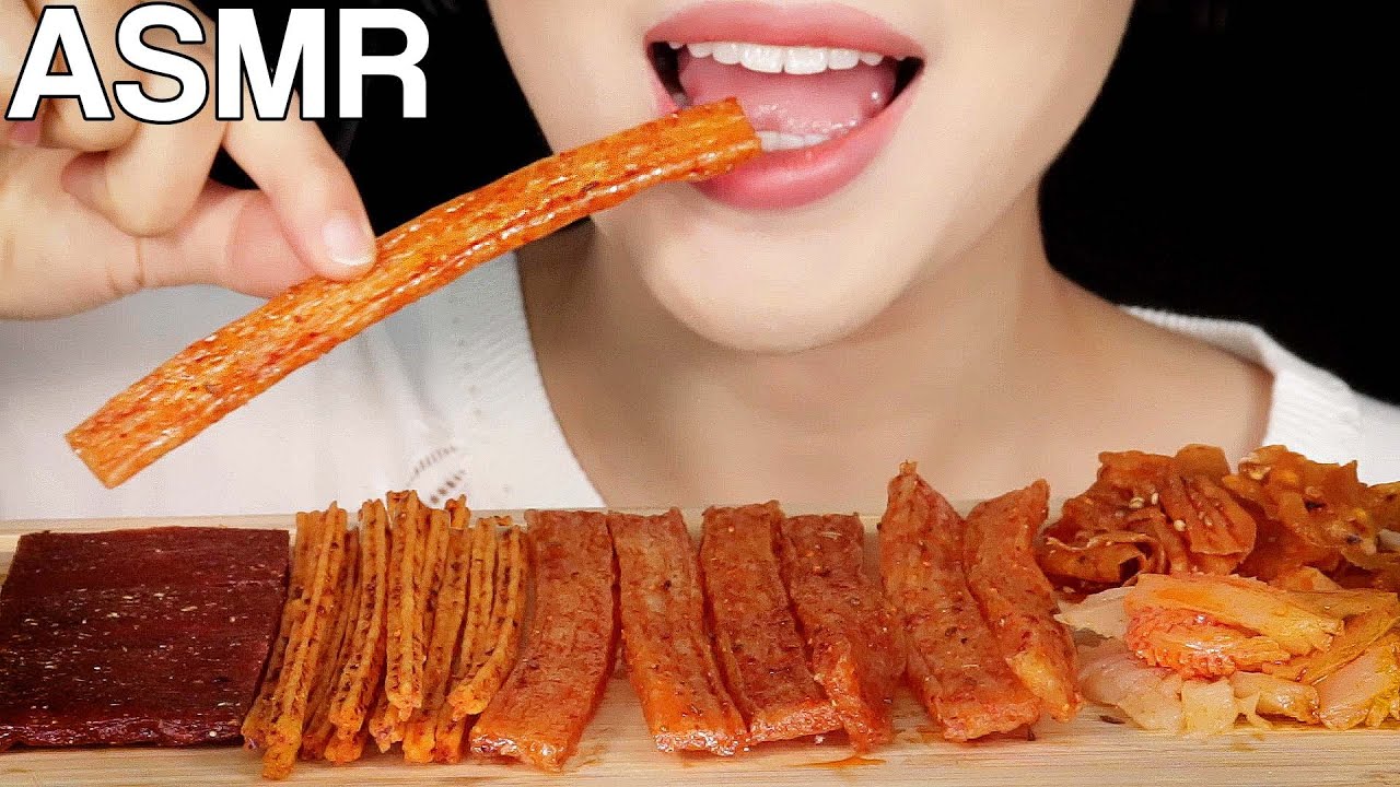 ASMR Chewy Spicy Chinese Latiao 중국간식 라티아오 먹방 Eating Sounds Mukbang