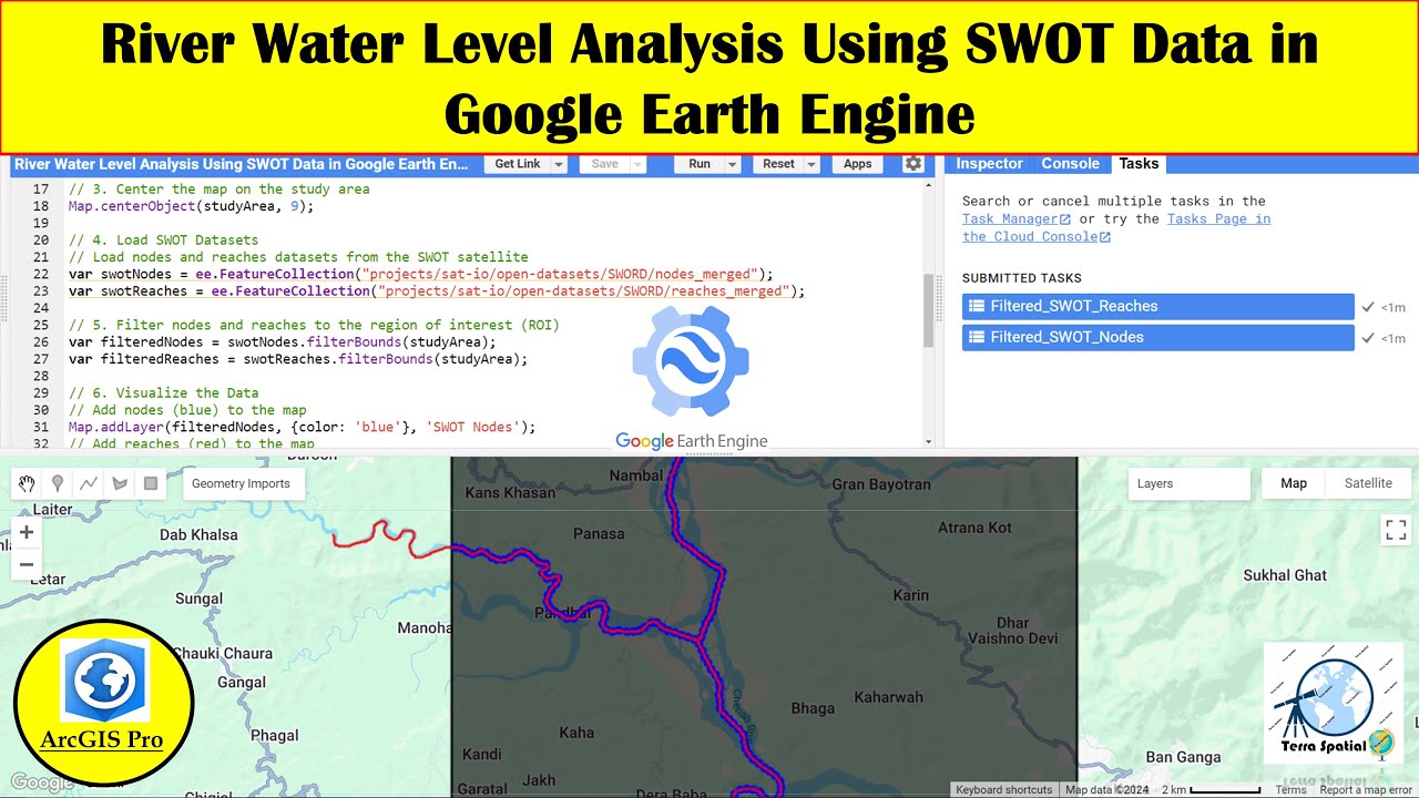 River Water Level Analysis Using SWOT Data in Google Earth Engine