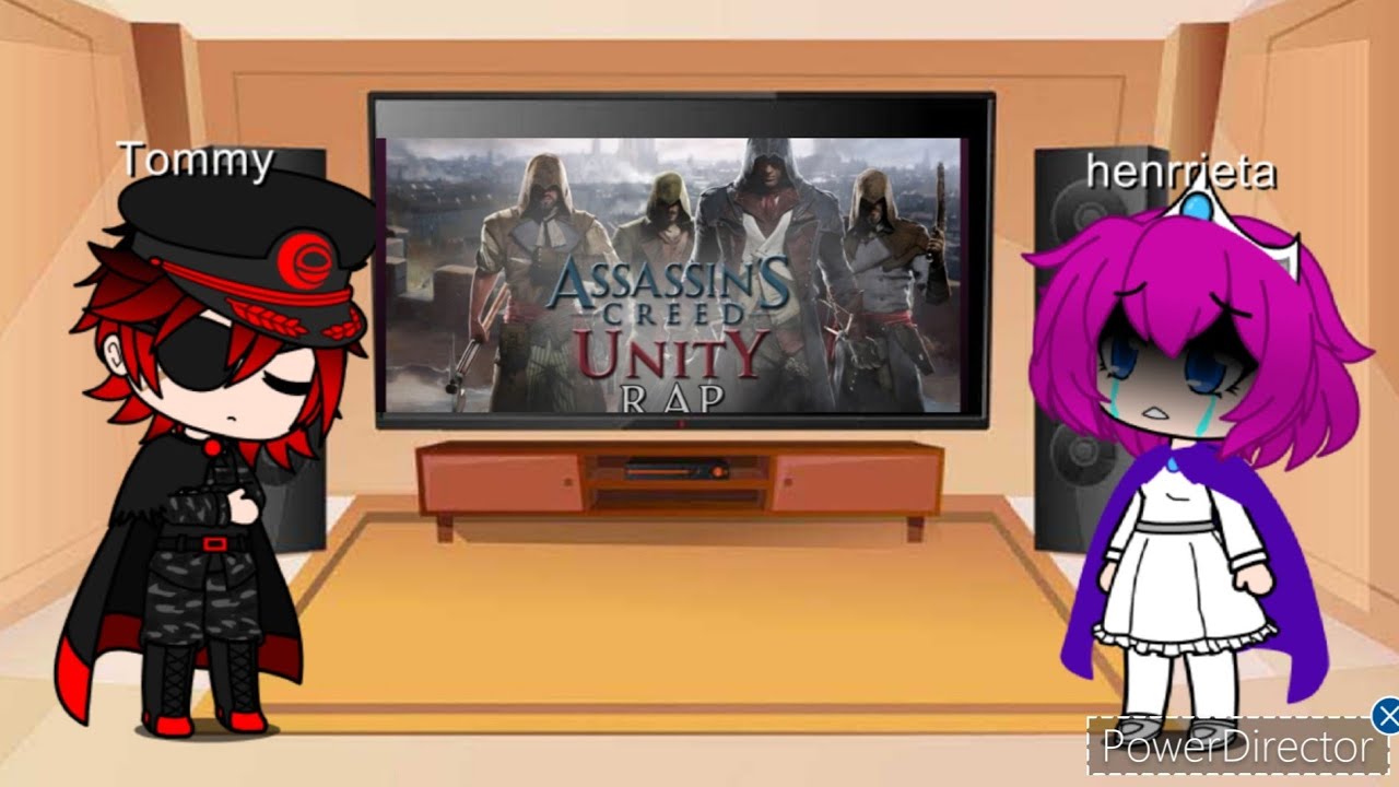 zéro no Tsukaima reacción a rap Assassins Creed unity //versión gacha club // keyblade