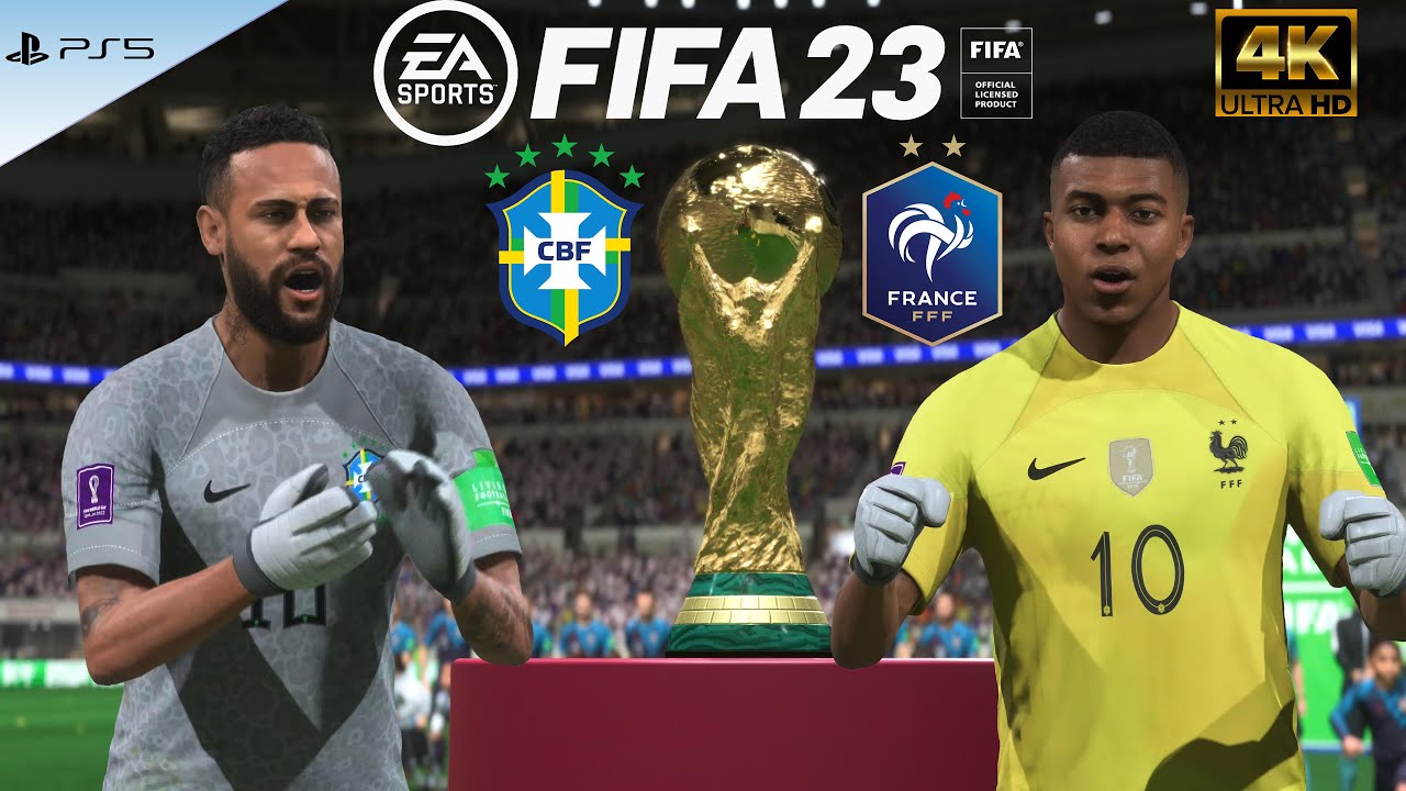 NEYMAR or MBAPPE? Who is better goalkeeper? BRAZIL vs FRANCE, FIFA 23, PS5, 4K