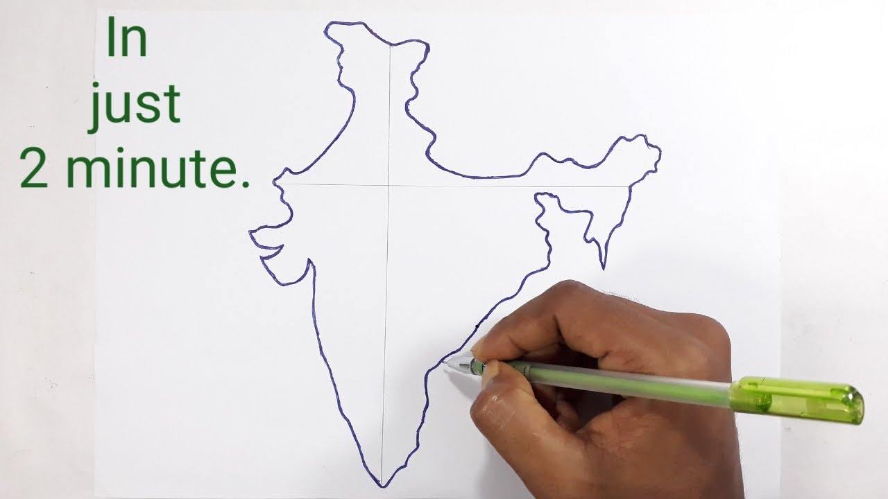 Easy to Draw the Map of India | How to draw india Map