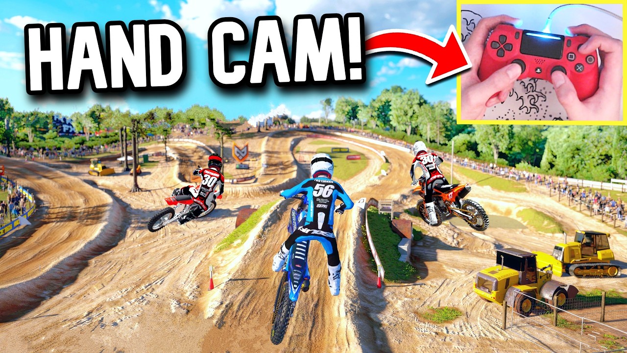 ЧТО ДЕЛАЮТ РУКИ ПРО-ИГРОКА ВО ВРЕМЯ НАПРЯЖЕННОЙ ГОНКИ В MX BIKES!