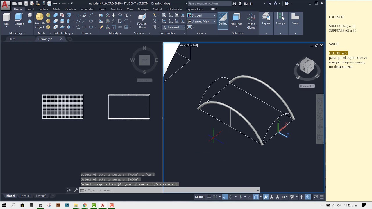 MALLAS 1/3 en AutoCAD
