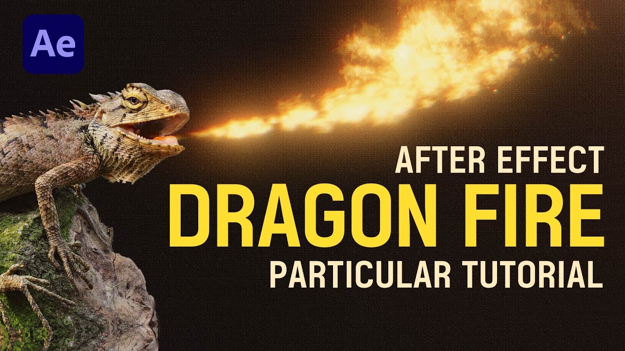 After Effects Dragon Fire Particular Tutorial l 불뿜는 용 (Include project files)