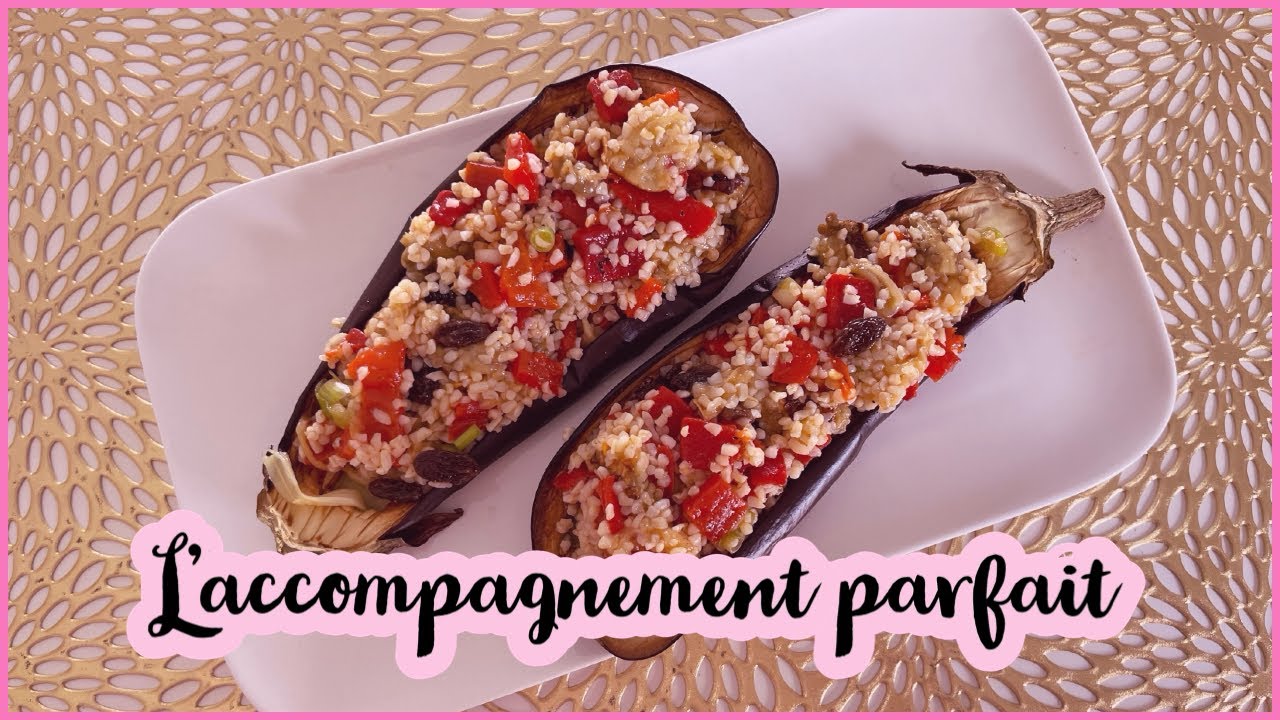 Aubergine farcie au boulgour: pour accompagner vos viandes ou poissons