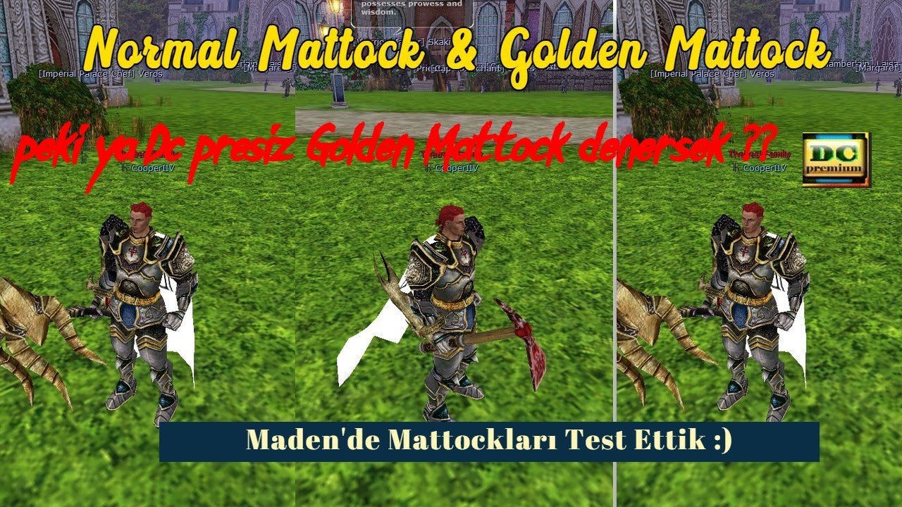 Knight Online Güncel Maden Farmı (Normal mattock ve Gold Mattock kıyaslaması)