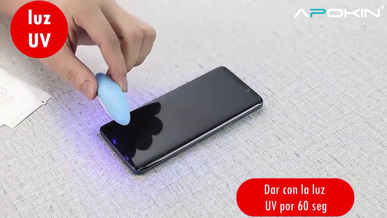 Colocar Cristal Templado Curvo UV Apokin [Vidrio Templado]