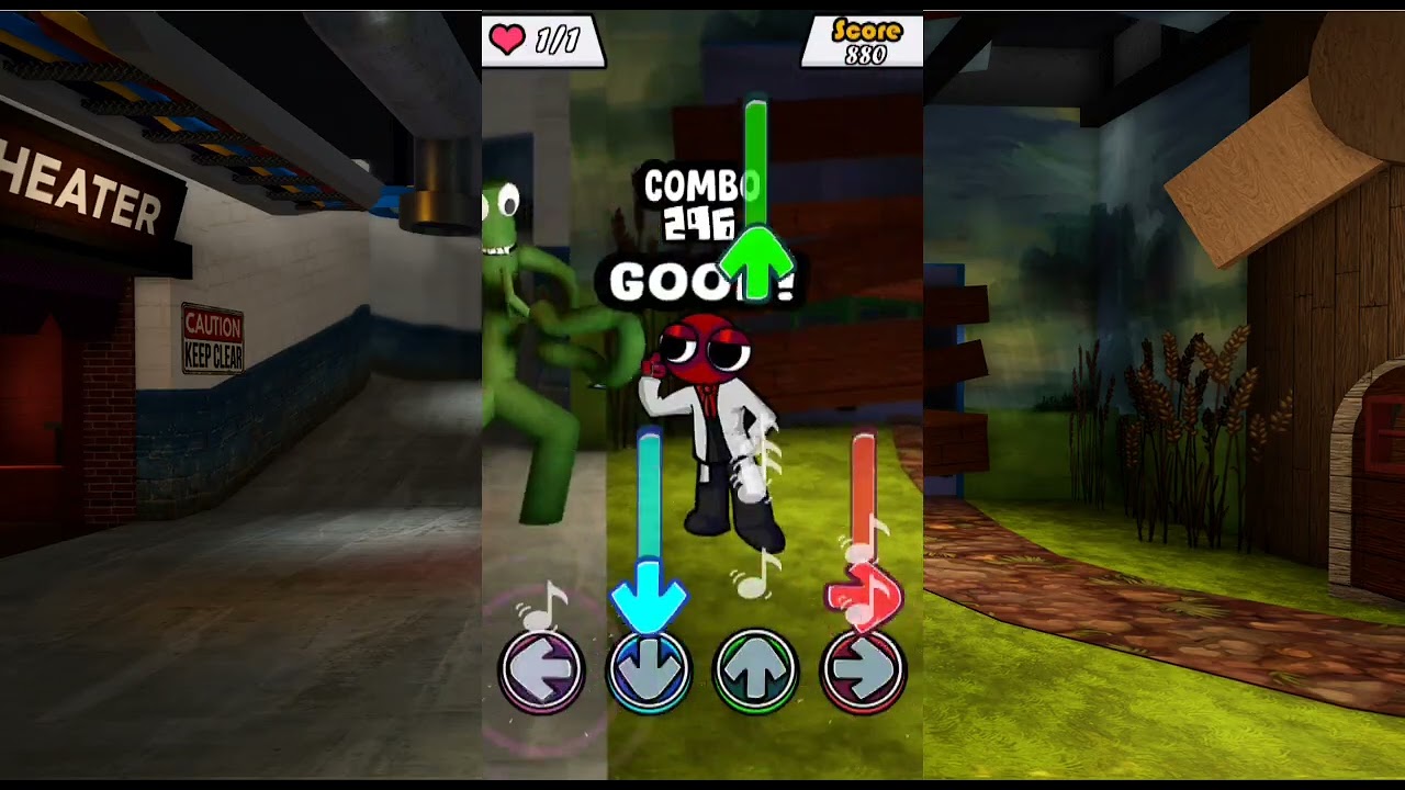 FNF Friends To Your End But Red Vs Rainbow Friends (Mobile Version)