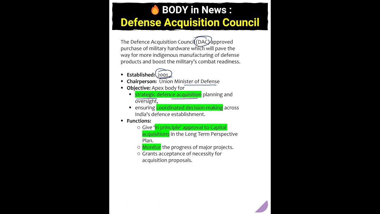 🔥BODY in News : Defense Acquisition Council