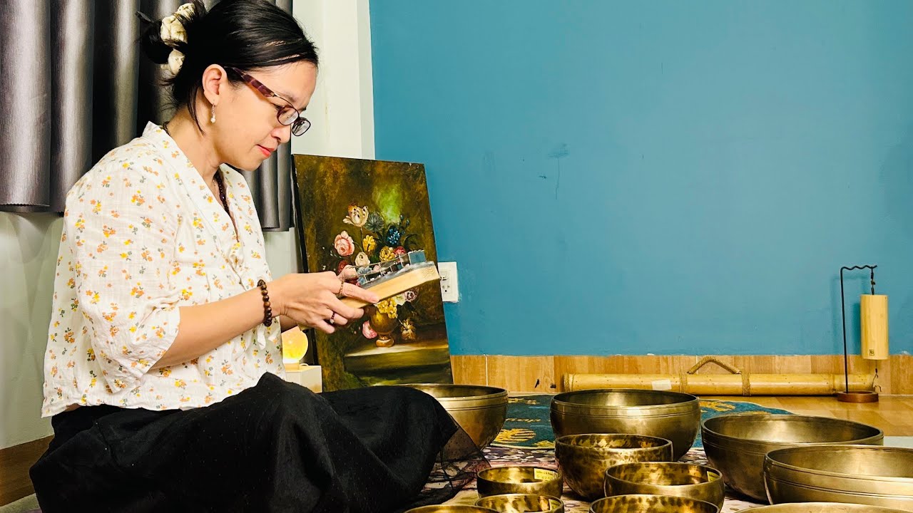 Anxiety Release Singing Bowls Sound Bath - Bài Chuông Giải Toả Lo Âu Kết Hợp Nhạc Cụ Kalimba