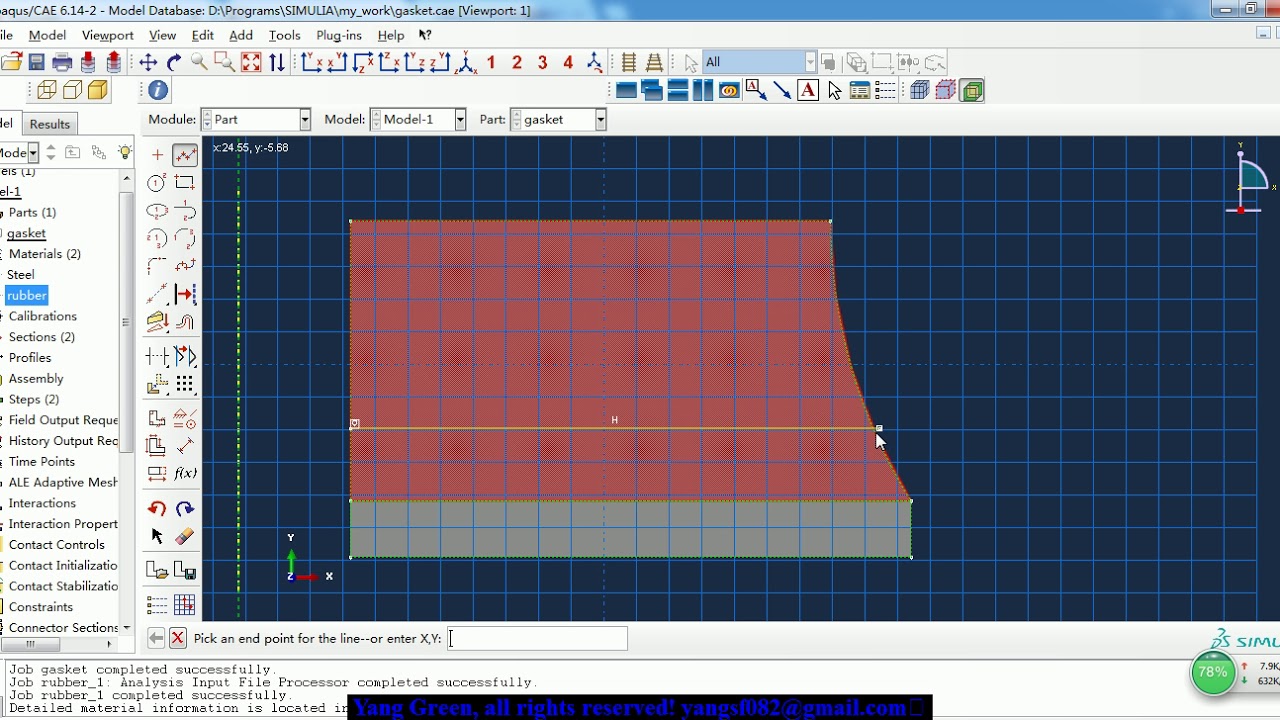 ABAQUS Step By Step  Rubber gasket analysis