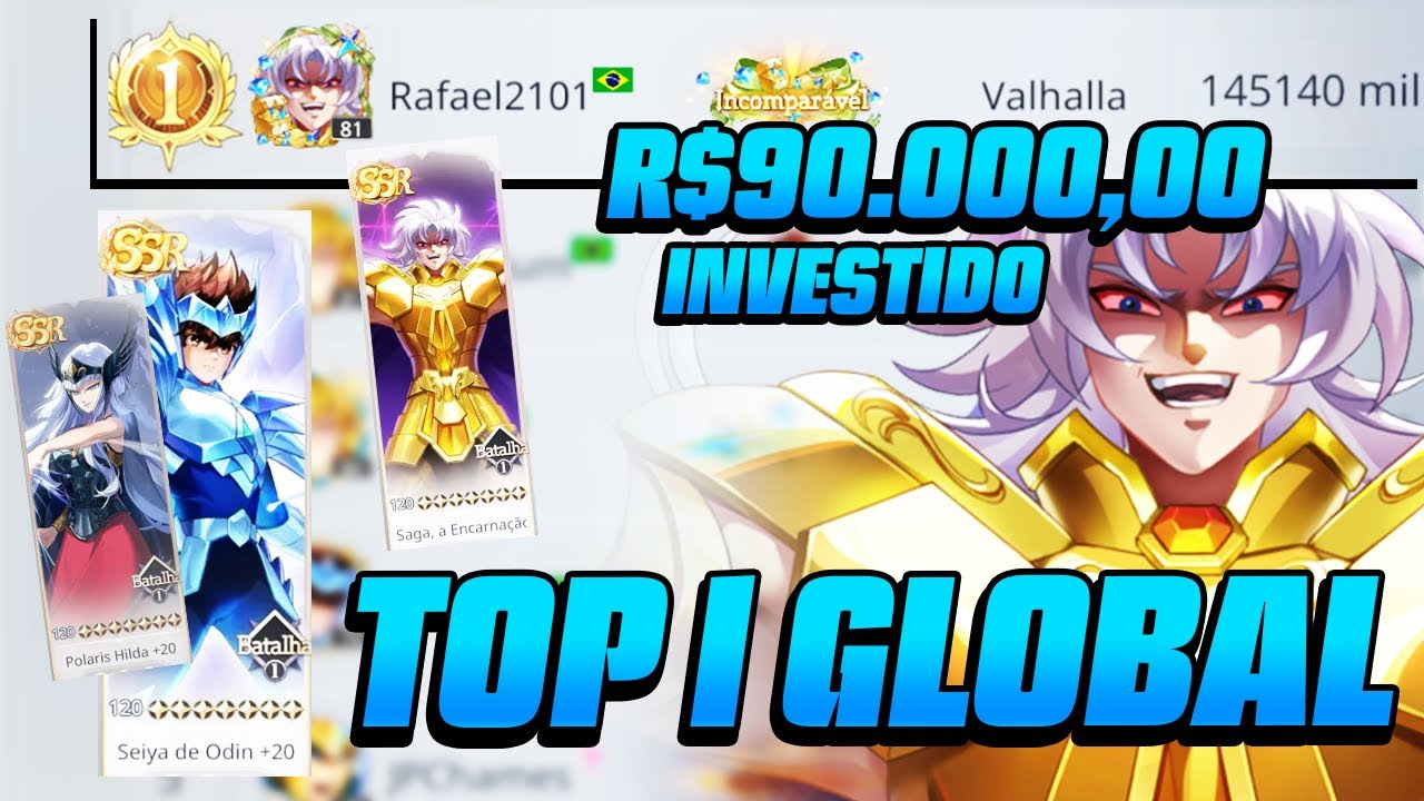 UM TOUR COMPLETO PELA CONTA TOP 1 GLOBAL DE SAINT SEIYA EX!!! 😱 — Guia de cartas, estátuas e mais..!