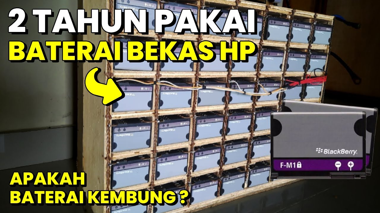 Kondisi Baterai Bekas HP Blackberry dipakai PLTS Setelah 2 Tahun Pemakaian