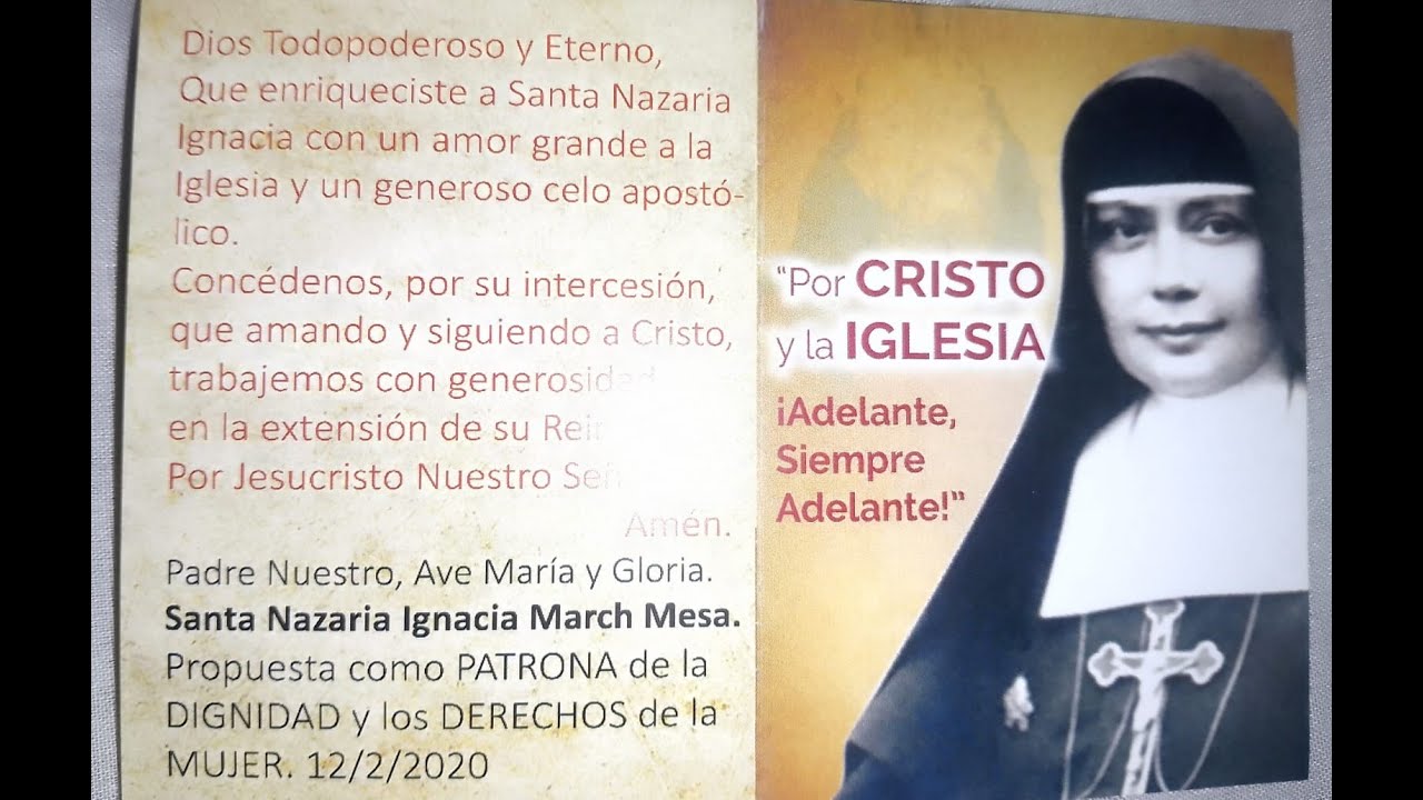 Siempre Adelante!!  Santa Nazaria Ignacia.